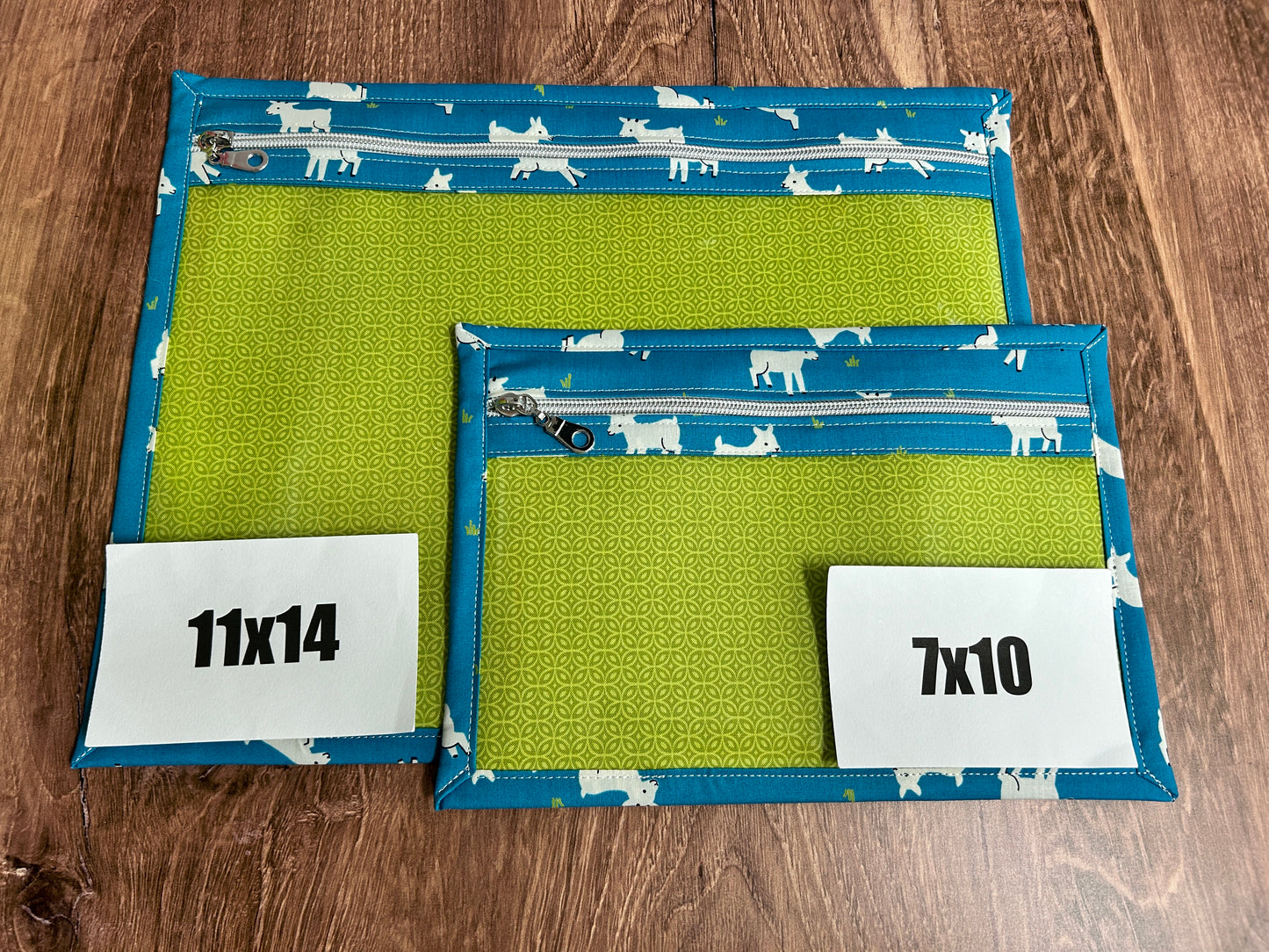 Vinyl Cross Stitch Project Bag - Embroidery bag - Project Bag - Knitting & Crochet Bag - Storage - Organizer - Goat Project Bag - Notions