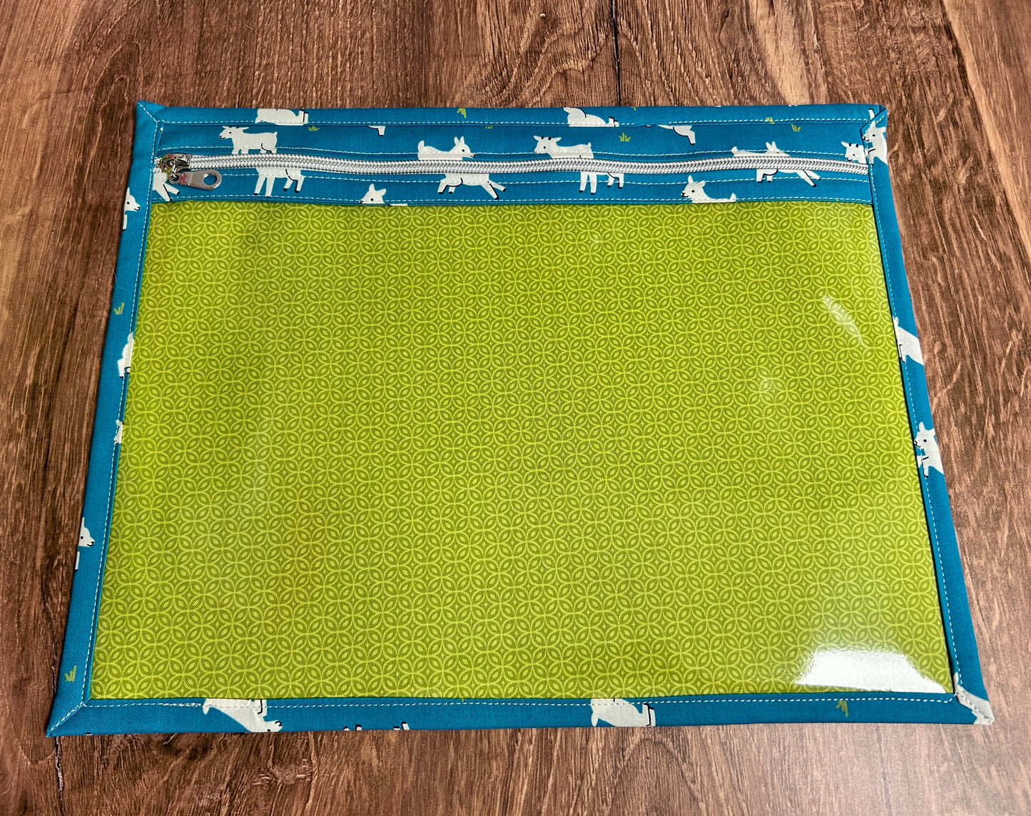 Vinyl Cross Stitch Project Bag - Embroidery bag - Project Bag - Knitting & Crochet Bag - Storage - Organizer - Goat Project Bag - Notions