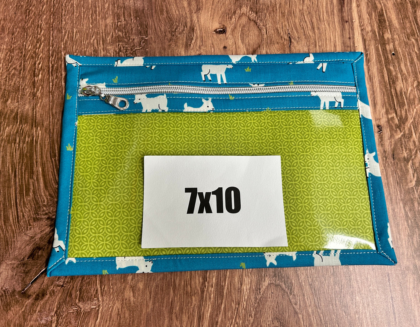 Vinyl Cross Stitch Project Bag - Embroidery bag - Project Bag - Knitting & Crochet Bag - Storage - Organizer - Goat Project Bag - Notions