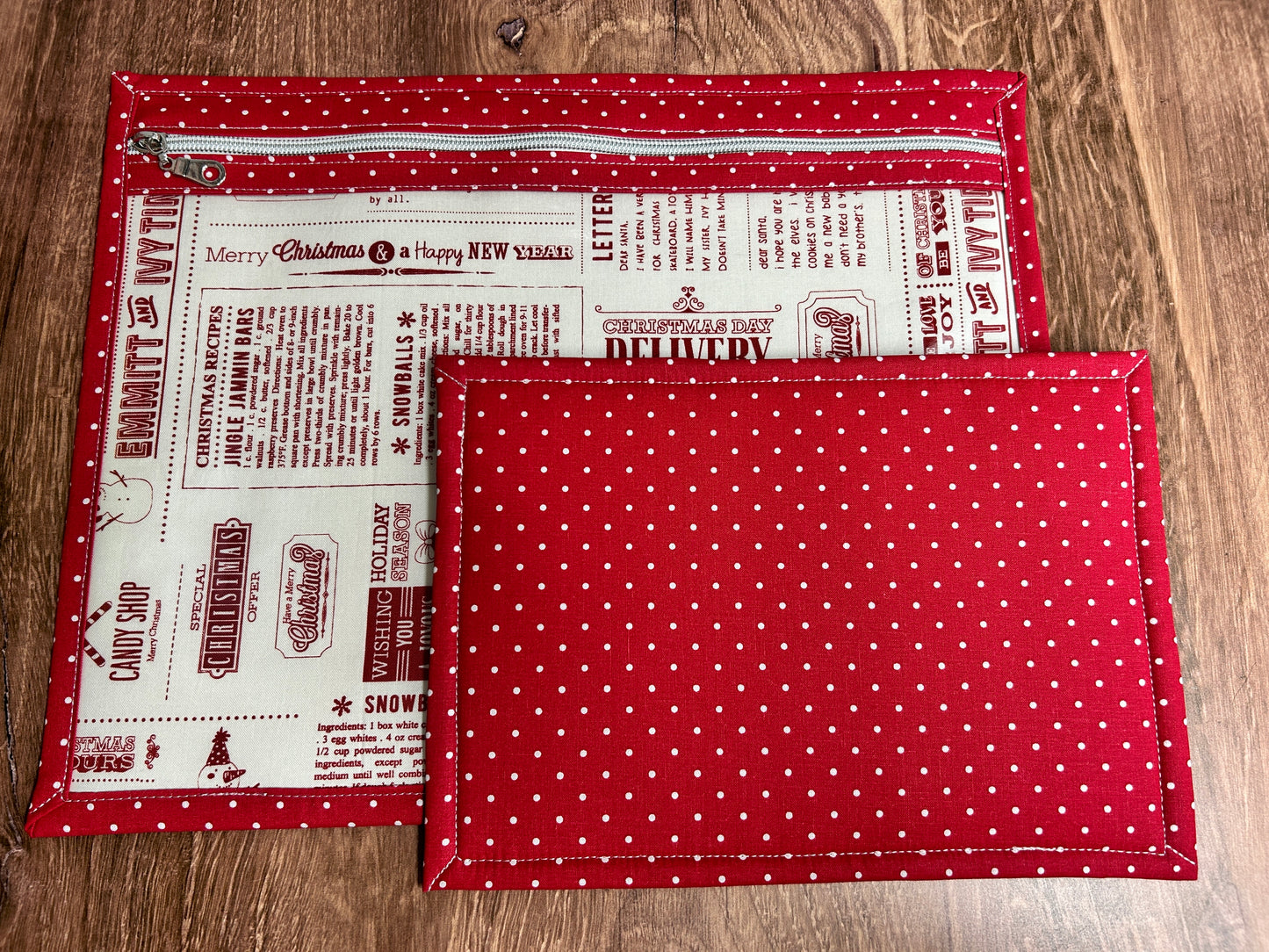 Vinyl Cross Stitch Project Bag - Embroidery Bag - Project Bag - Knitting & Crochet Bag - Christmas Project Bag - Notions - Winter - Snowman