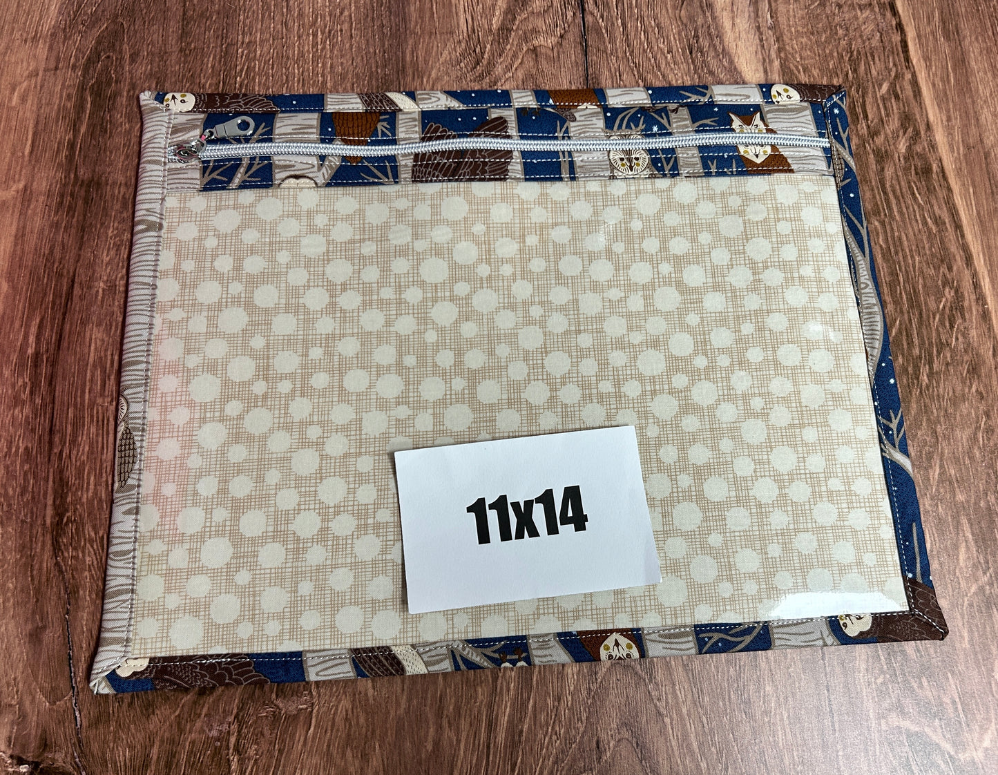 Vinyl Cross Stitch Project Bag - Embroidery bag - Project Bag - Knitting Crochet Bag - Storage - Organizer - Owl Project Bag - Notion