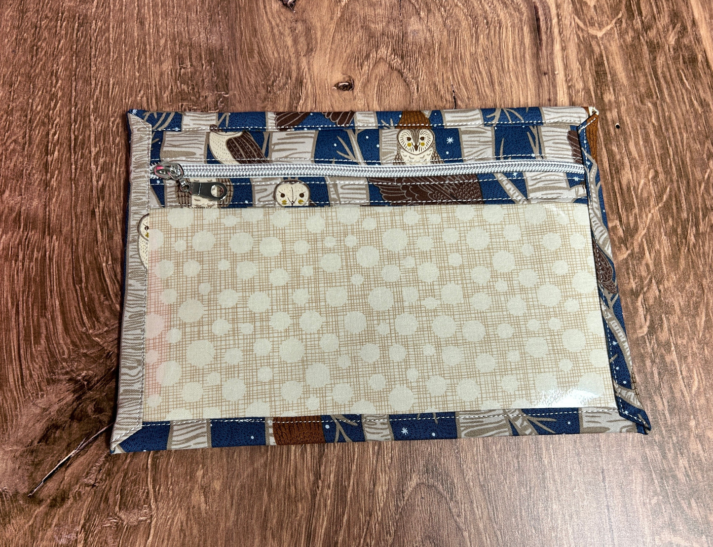 Vinyl Cross Stitch Project Bag - Embroidery bag - Project Bag - Knitting Crochet Bag - Storage - Organizer - Owl Project Bag - Notion