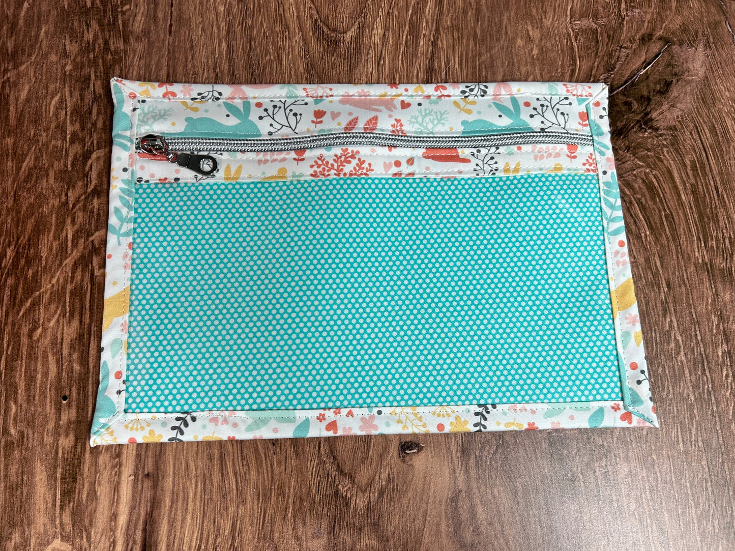 Vinyl Cross Stitch Project Bag - Embroidery bag - Project Bag - Knitting & Crochet Bag - Organizer - Rabbit Project Bag - Notions - Bunny