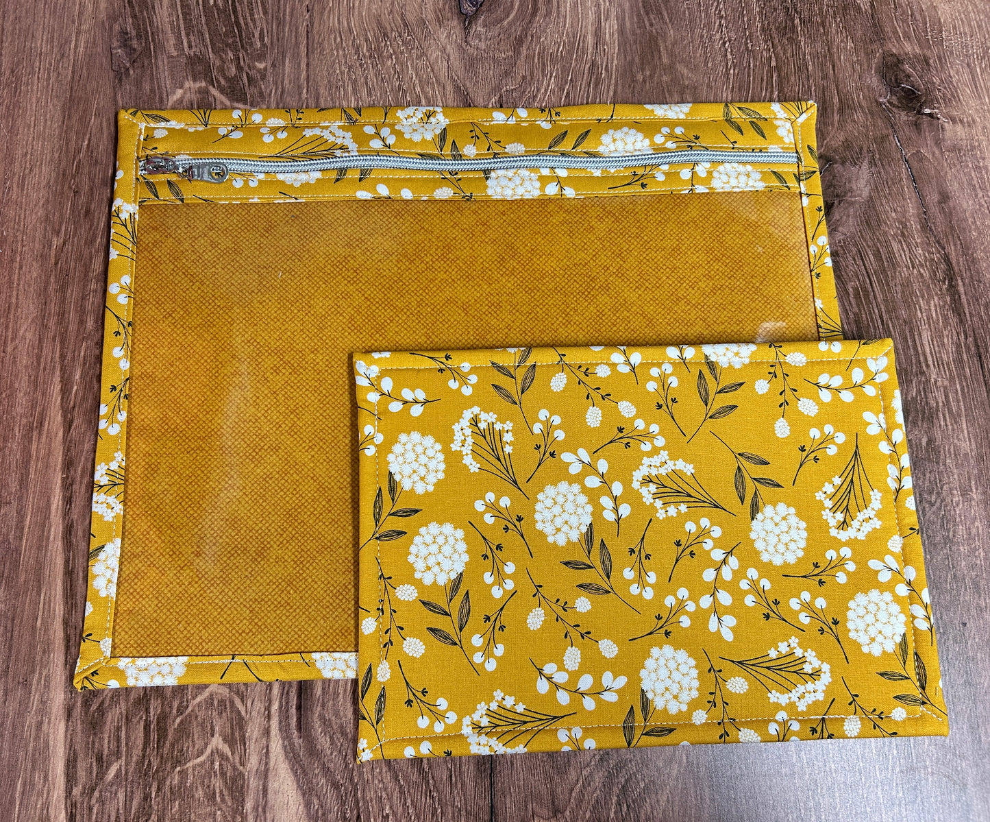 Vinyl Cross Stitch Project Bag - Embroidery Bag - Project Bag - Knitting & Crochet Bag - Storage - Organizer - Notions - Flower - Floral