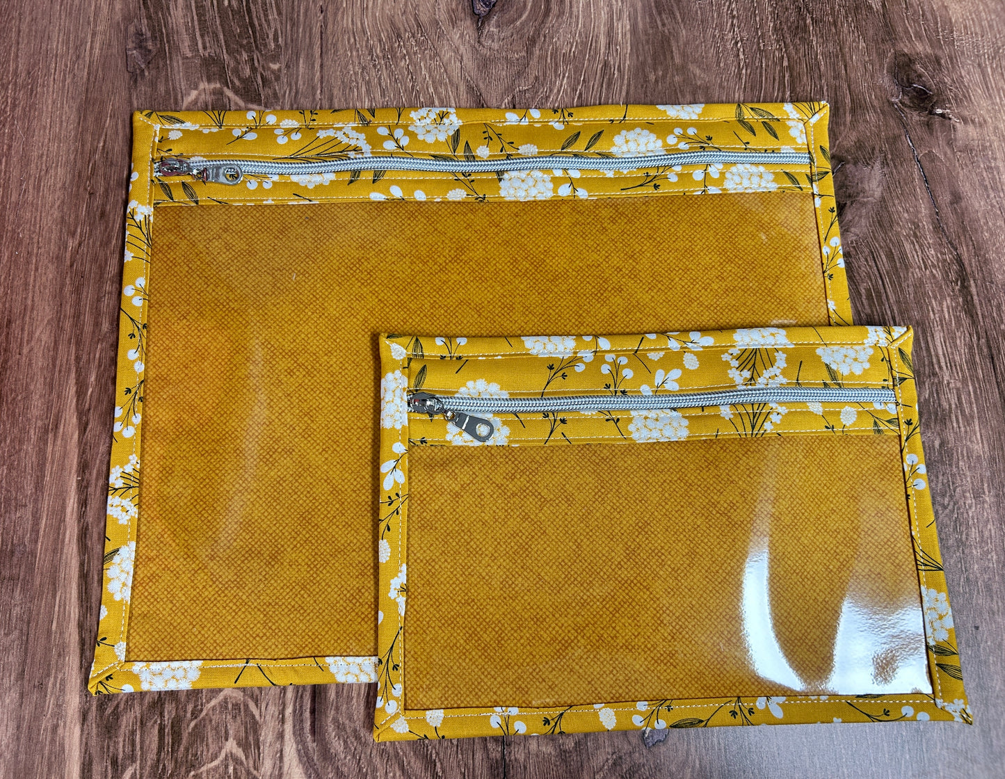 Vinyl Cross Stitch Project Bag - Embroidery Bag - Project Bag - Knitting & Crochet Bag - Storage - Organizer - Notions - Flower - Floral
