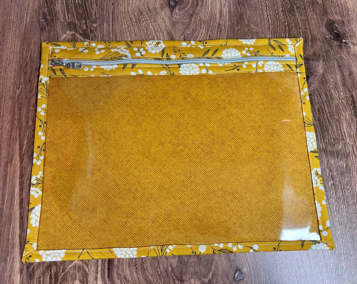 Vinyl Cross Stitch Project Bag - Embroidery Bag - Project Bag - Knitting & Crochet Bag - Storage - Organizer - Notions - Flower - Floral