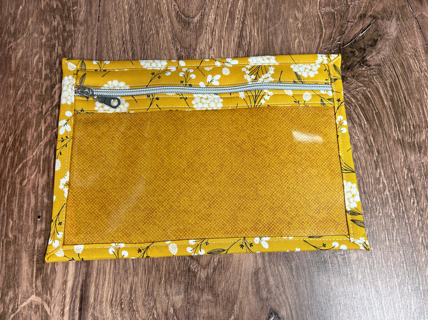 Vinyl Cross Stitch Project Bag - Embroidery Bag - Project Bag - Knitting & Crochet Bag - Storage - Organizer - Notions - Flower - Floral
