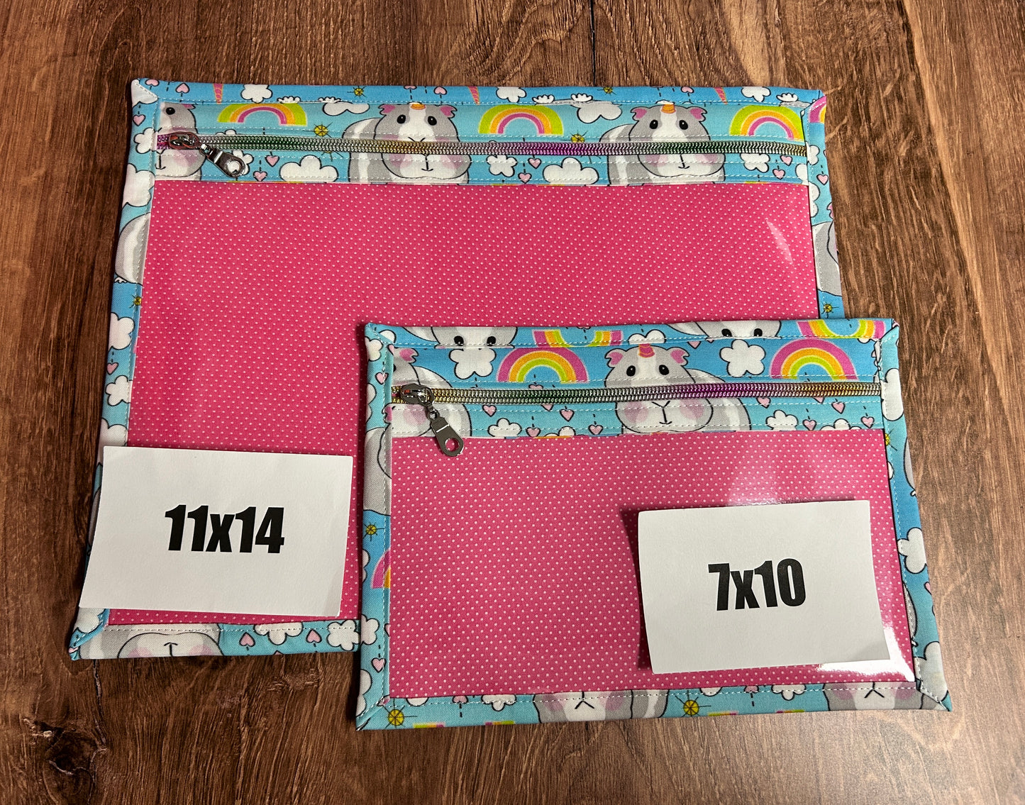 Vinyl Cross Stitch Project Bag - Embroidery bag - Project Bag - Knitting & Crochet Bag - Organizer - Guinea Pig Project Bag - Notions