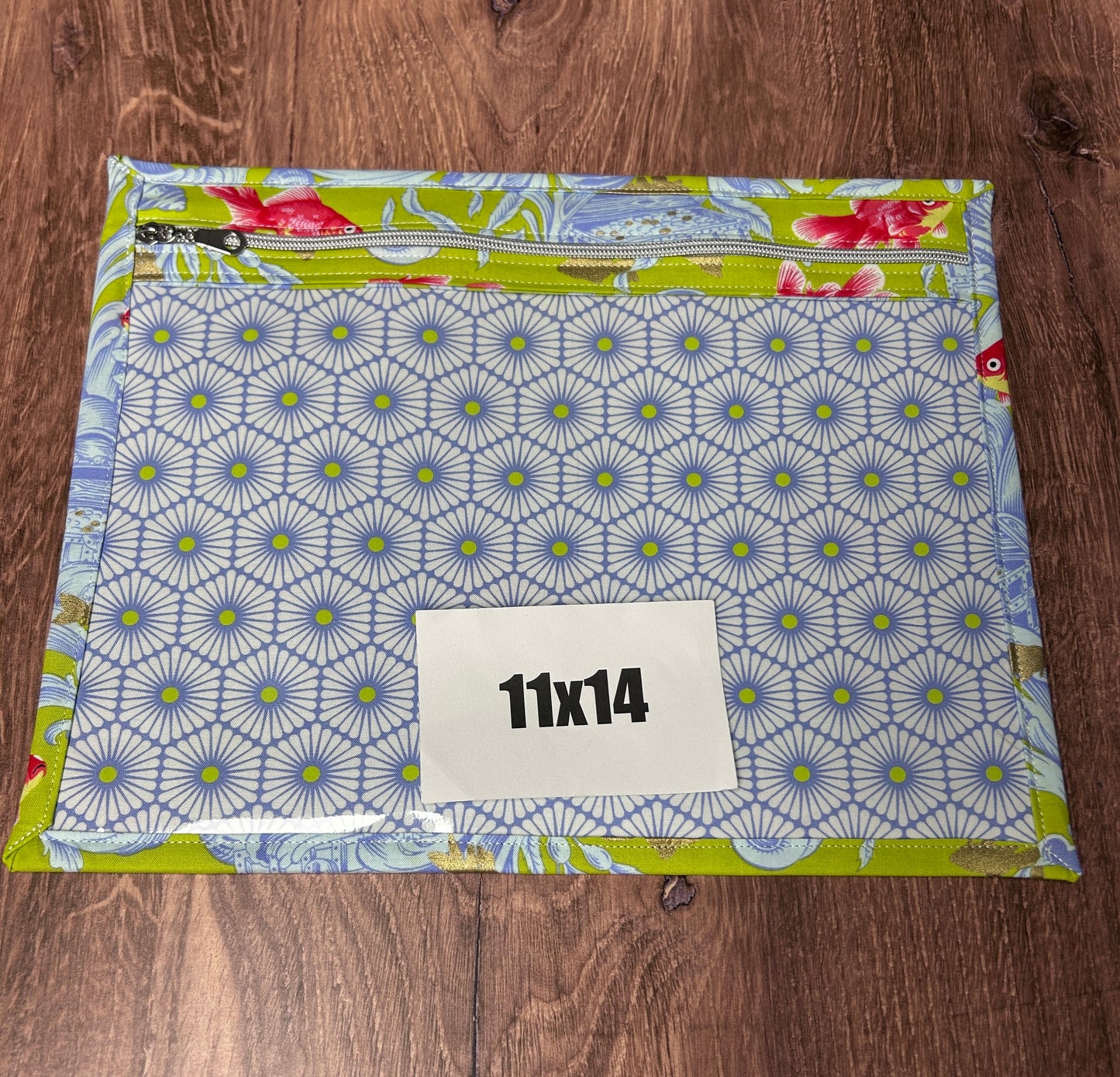 Vinyl Cross Stitch Project Bag - Project Bag - Knitting & Crochet Bag - Storage - Organizer - Goldfish Project Bag - Notions - Fish