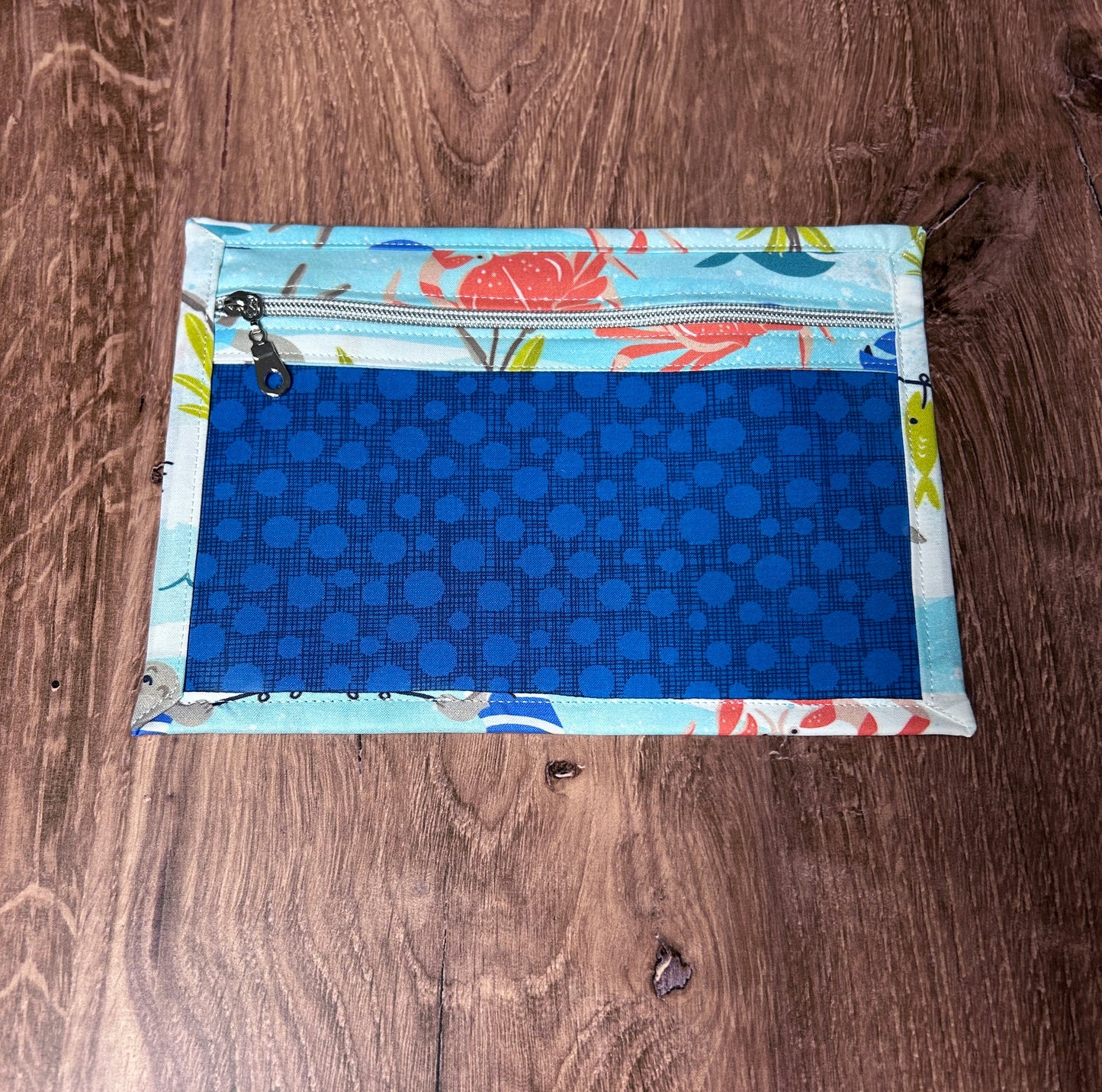Vinyl Cross Stitch Project Bag - Project Bag - Knitting & Crochet Bag - Storage - Organizer - Otter Project Bag - Notions - Fish
