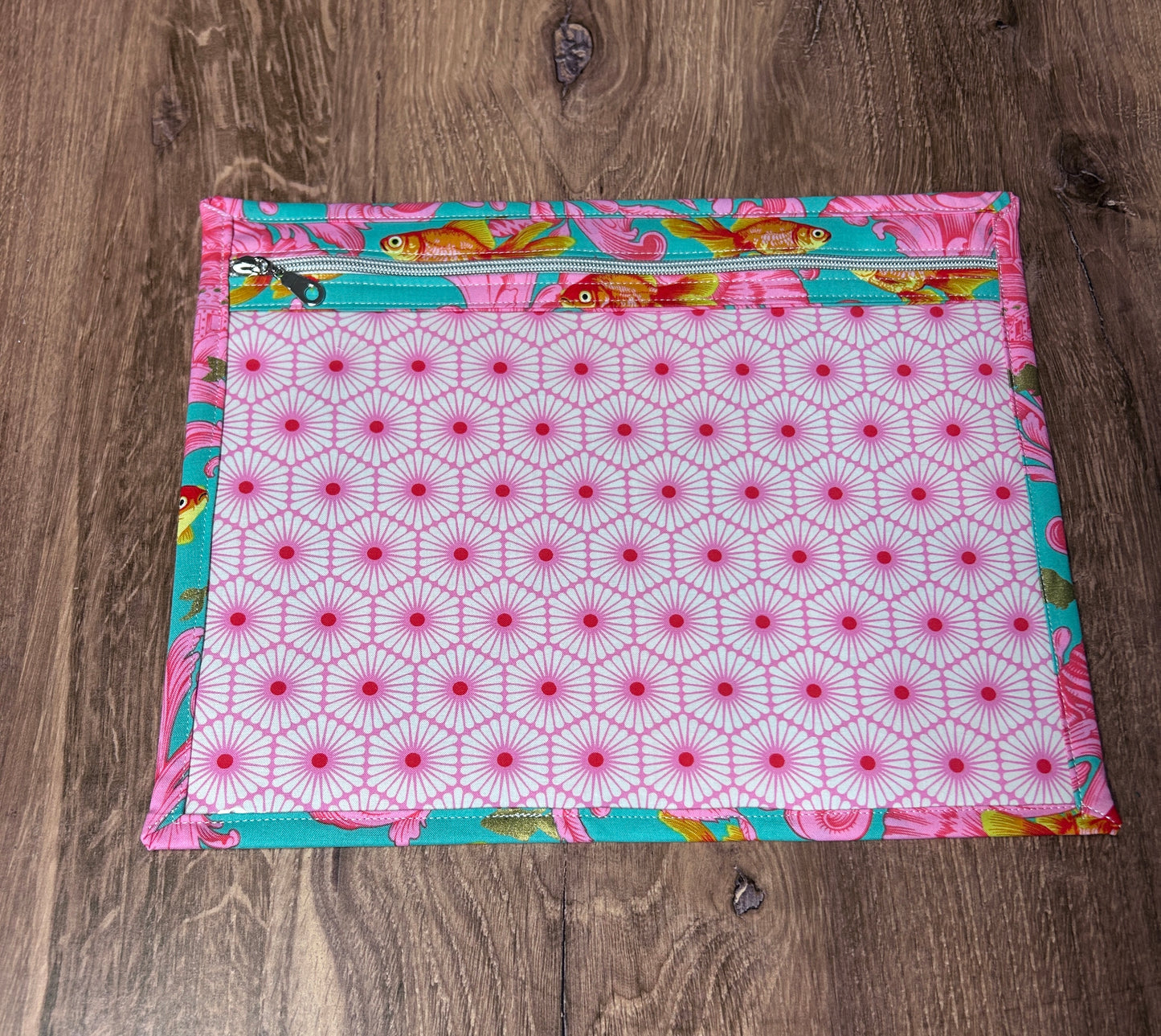 Vinyl Cross Stitch Project Bag - Project Bag - Knitting & Crochet Bag - Storage - Organizer - Goldfish Project Bag - Notions - Fish (Copy)