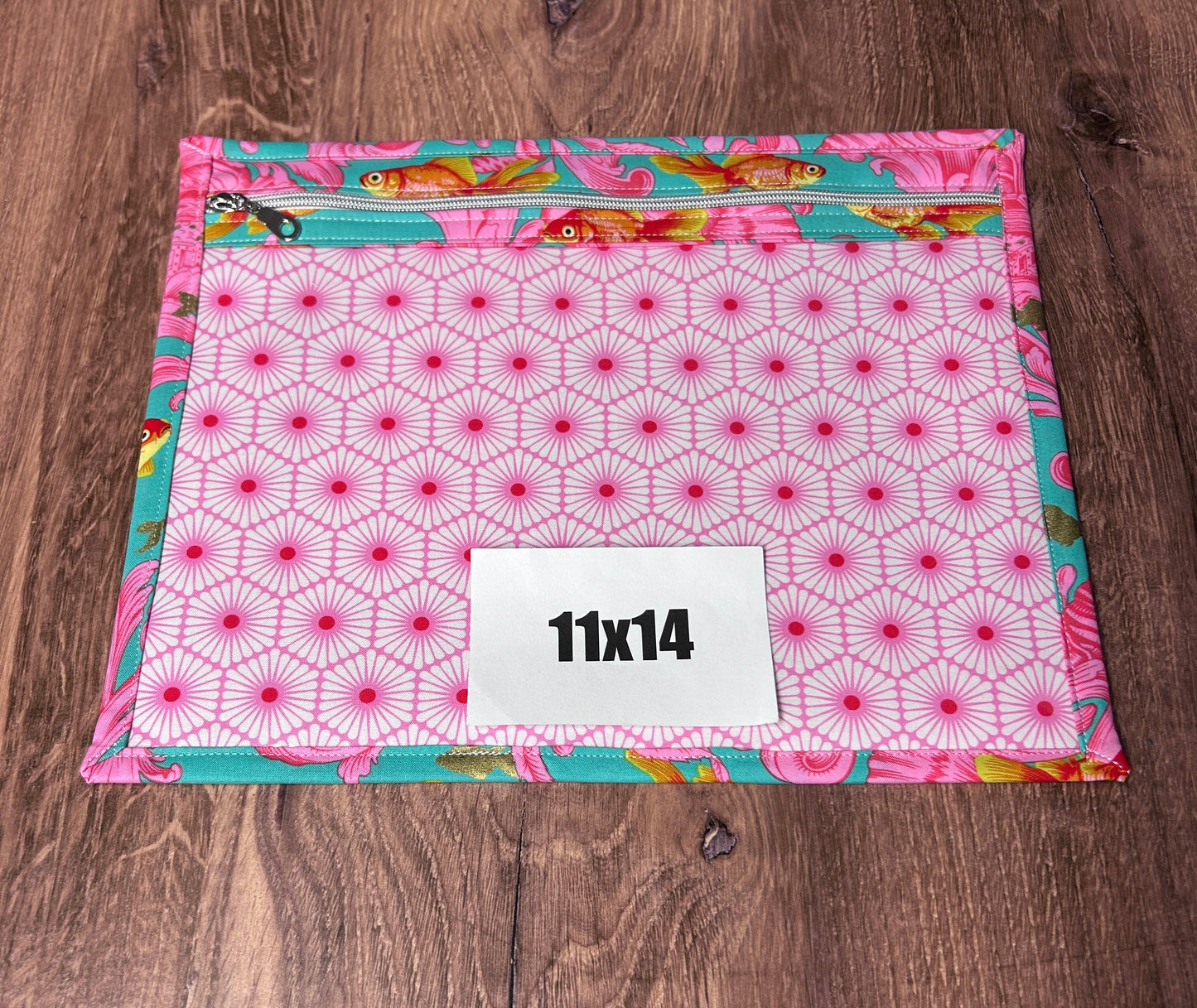 Vinyl Cross Stitch Project Bag - Project Bag - Knitting & Crochet Bag - Storage - Organizer - Goldfish Project Bag - Notions - Fish (Copy)