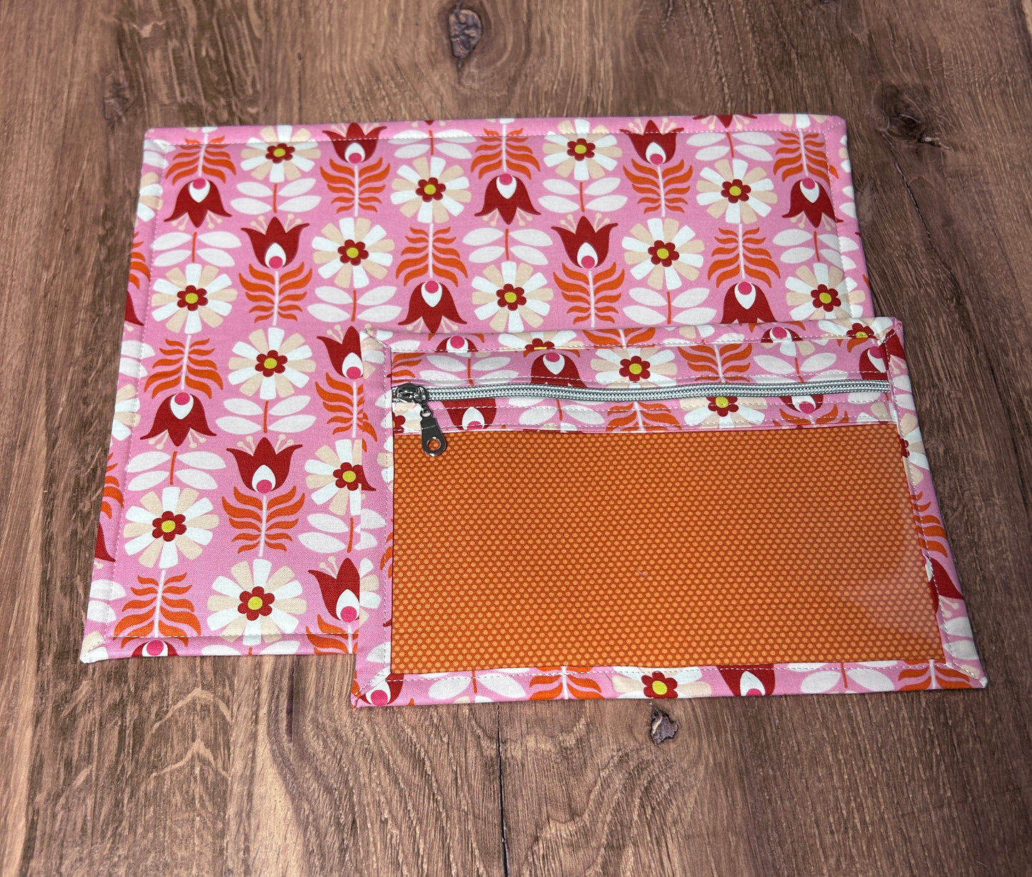 Vinyl Cross Stitch Project Bag - Embroidery Bag - Project Bag - Knitting & Crochet Bag - Storage - Organizer - Notions - Flower - Floral