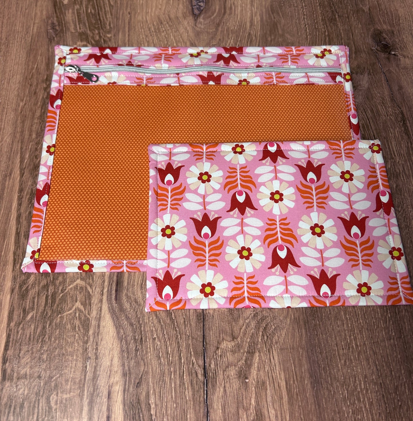 Vinyl Cross Stitch Project Bag - Embroidery Bag - Project Bag - Knitting & Crochet Bag - Storage - Organizer - Notions - Flower - Floral