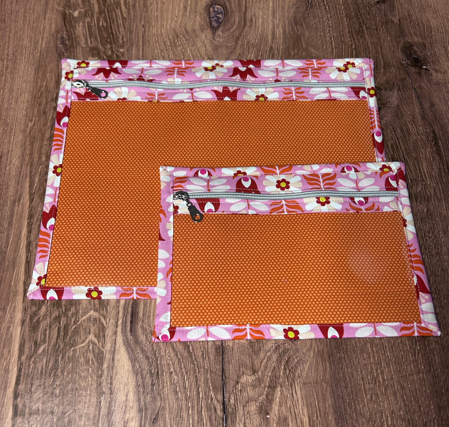 Vinyl Cross Stitch Project Bag - Embroidery Bag - Project Bag - Knitting & Crochet Bag - Storage - Organizer - Notions - Flower - Floral