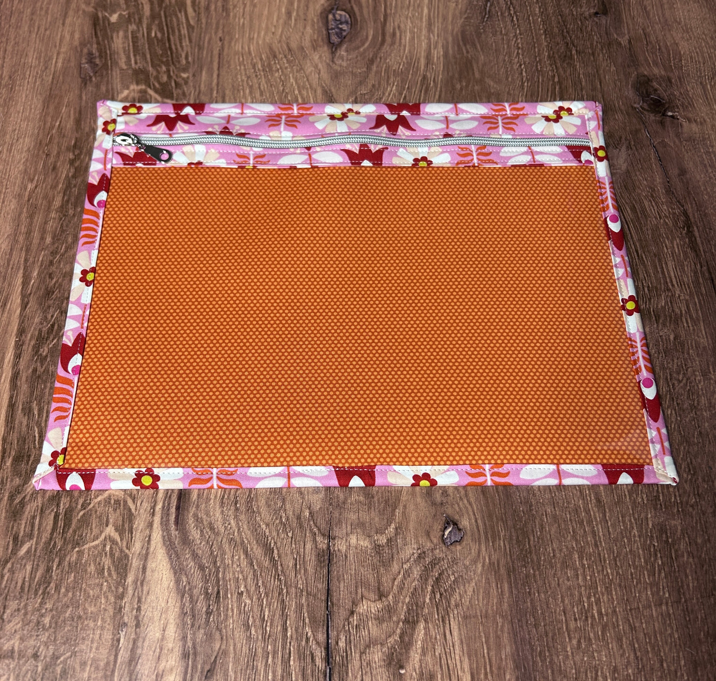 Vinyl Cross Stitch Project Bag - Embroidery Bag - Project Bag - Knitting & Crochet Bag - Storage - Organizer - Notions - Flower - Floral