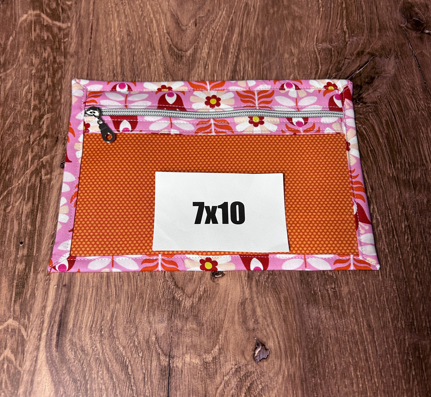 Vinyl Cross Stitch Project Bag - Embroidery Bag - Project Bag - Knitting & Crochet Bag - Storage - Organizer - Notions - Flower - Floral