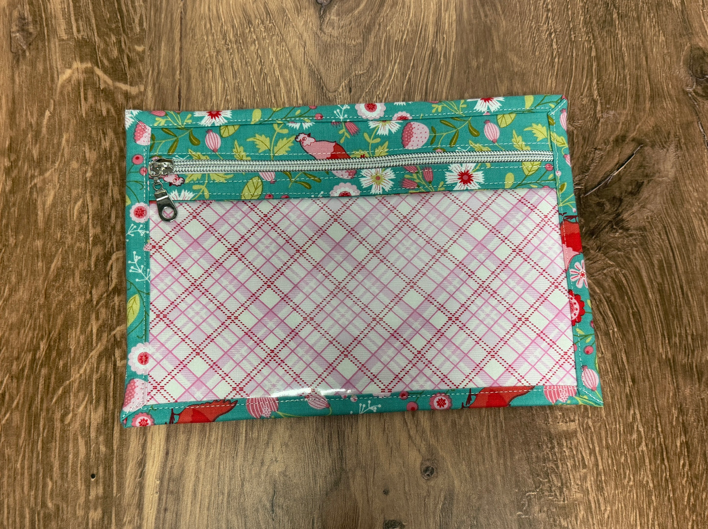 Vinyl Cross Stitch Project Bag - Embroidery bag - Project Bag - Knitting & Crochet Bag - Storage - Organizer - Chicken Project Bag - Notions