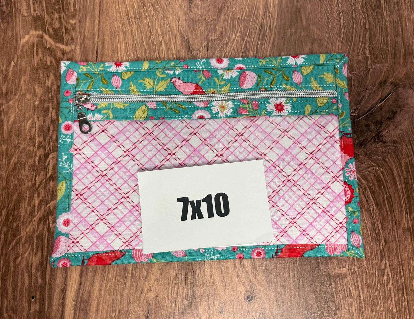 Vinyl Cross Stitch Project Bag - Embroidery bag - Project Bag - Knitting & Crochet Bag - Storage - Organizer - Chicken Project Bag - Notions