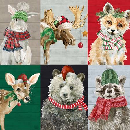3 Wishes Fabric - Woodland Friends - Whimsy Winter Woodland by Livi & Finn Collection - #23776 - Cotton Fabric