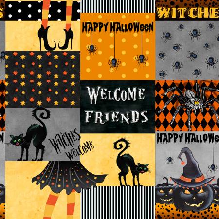 Springs Creative Halloween Fabric - Halloween by Kate Ward Thacker - Welcome Friends - #766861100715 - Cotton