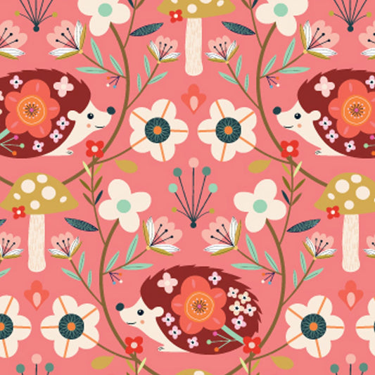 Dashwood Studio Fabric - Animal Magic AMAG2155 - Hedgehog - Cotton Fabric