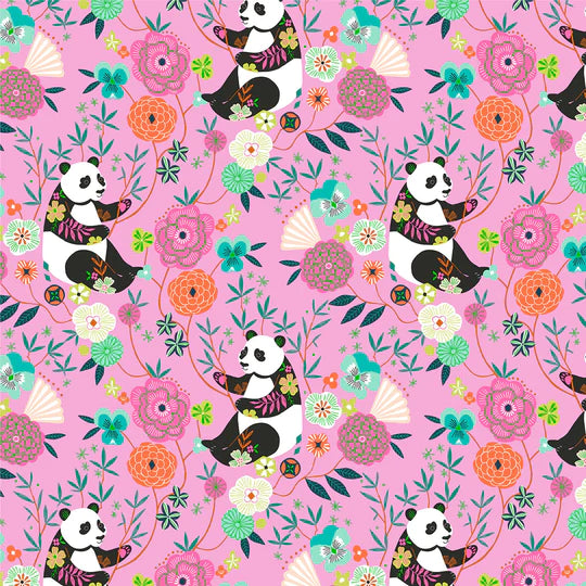Dashwood Studio Fabric - Blossom Days - Blossom 2340 - Panda - Bethan Janine - Floral - Cotton Fabric