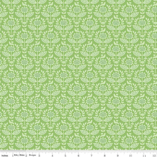 Riley Blake Fabric - Sunny Skies Style Green - C14633-GREEN - Jill Finley - Cotton