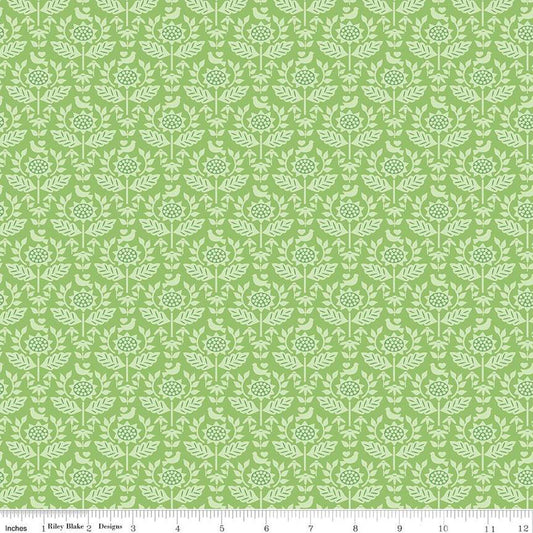 Riley Blake Fabric - Sunny Skies Style Green - C14633-GREEN - Jill Finley - Cotton