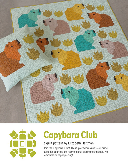 Elizabeth Hartman Quilt Pattern - Capybara Club - Elizabeth Hartman - #EH084 - Quilt Pattern