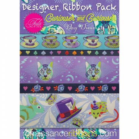 Tula Pink Curiouser Daydream Designer Pack - #DP-94CCDAY - Renaissance Ribbons by Tula Pink - 5 Designs (I yard each)