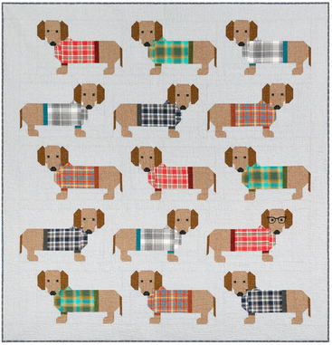 Elizabeth Hartman Quilt Pattern - Dogs in Sweaters - Elizabeth Hartman - #EH034 - Quilt Pattern