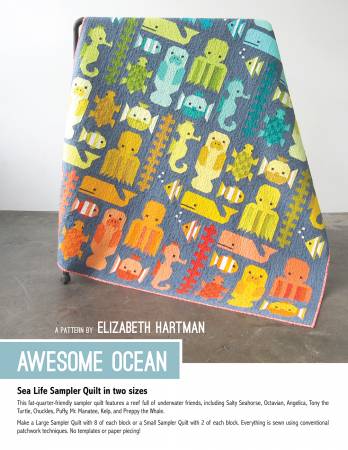 Elizabeth Hartman Quilt Pattern - Awesome Ocean - Elizabeth Hartman - #EH036 - Quilt Pattern