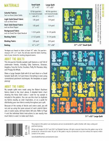 Elizabeth Hartman Quilt Pattern - Awesome Ocean - Elizabeth Hartman - #EH036 - Quilt Pattern
