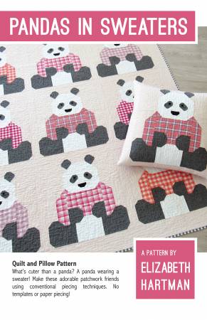 Elizabeth Hartman Quilt Pattern - Pandas in Sweaters - Elizabeth Hartman - #EH064 - Quilt Pattern