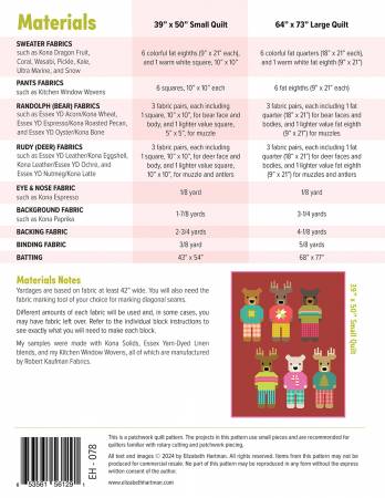 Elizabeth Hartman Quilt Pattern - Randolph & Rudy - Elizabeth Hartman - #EH078 - Quilt Pattern