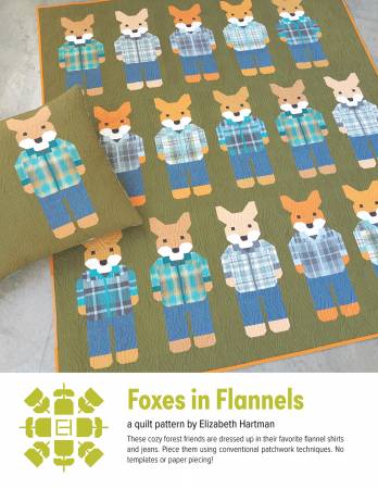 Elizabeth Hartman Quilt Pattern - Foxes in Flannels - Elizabeth Hartman - #EH080 - Quilt Pattern