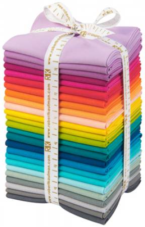 Kona Solids Fat Quarter Bundle - Elizabeth Hartman - Robert Kaufman - Designer Palette - 25 Fat Quarters - FQ-796-25 - Cotton - Pre-cut