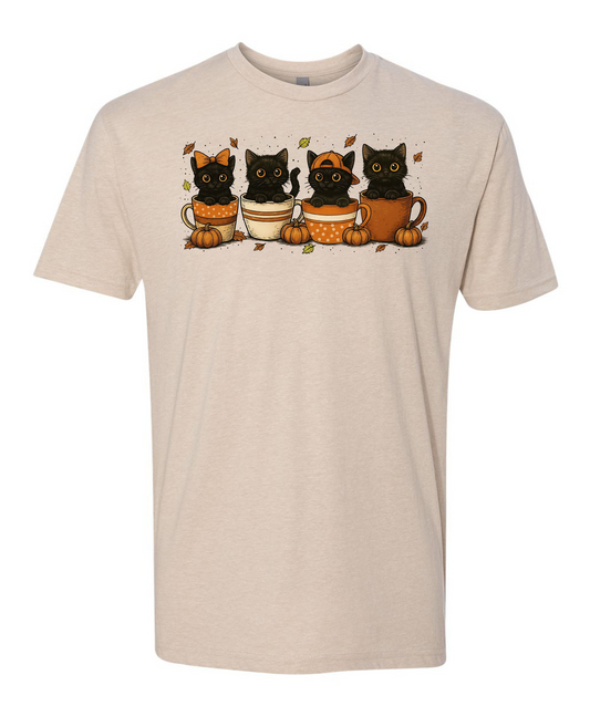 Halloween Cats in Cups