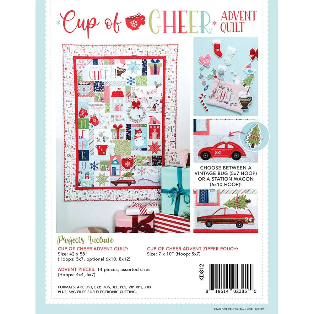 Kimberbell Designs - Cup of Cheer Advent Quilt Book with CD - #KD812