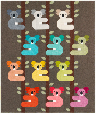 Elizabeth Hartman Quilt Pattern - Koalas - Elizabeth Hartman - #EH054 - Quilt Pattern