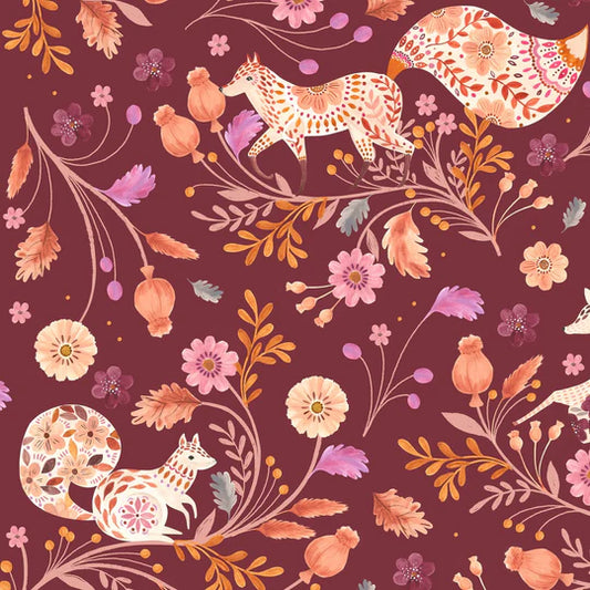 Dashwood Studio - Maple Woods 2212- Sara Knight - Woodland - Squirrel - Fox - Badger - Cotton Fabric