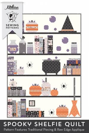 Spooky Shelfie Quilt Pattern - Halloween Pattern - PDC4595 - Melissa Mortenson - Quilt Pattern - Traditional Piecing & Raw Edge Applique