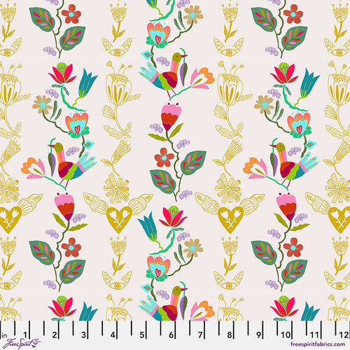 Free Spirit Harmony Fabric - Little Clever Climbers - Carolyn Gavin for Conservatory Craft - PWCG013.CLEAR - Cotton Fabric