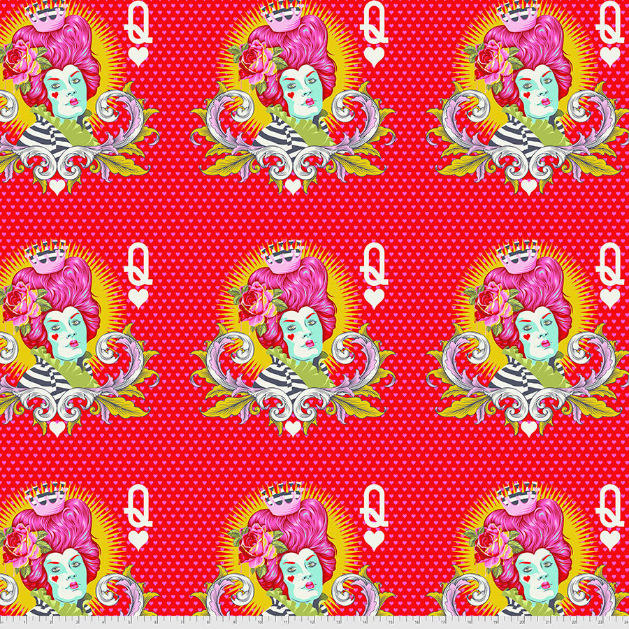 Free Spirit Tula Pink Curiouser & Curiouser Fabric - The Red Queen - WONDER - #PWTP160 - Cotton Fabric
