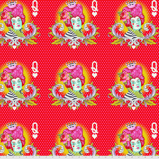 Free Spirit Tula Pink Curiouser & Curiouser Fabric - The Red Queen - WONDER - #PWTP160 - Cotton Fabric