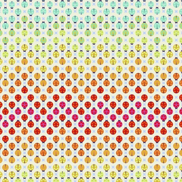 Free Spirit Tula Pink Painted Ladies Fabric - Pint Size Prints - Glow - PWTP183.GLOW - Cotton Fabric