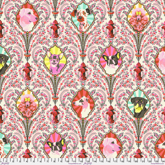 Free Spirit Tula Pink Besties Fabric - Puppy Dog Eyes - Blossom - PWTP2213 - Cotton Fabric