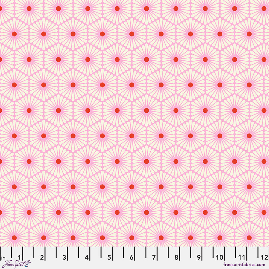 Free Spirit Tula Pink Besties Fabric - Daisy Chain - Blossom - PWTP220 - Cotton Fabric
