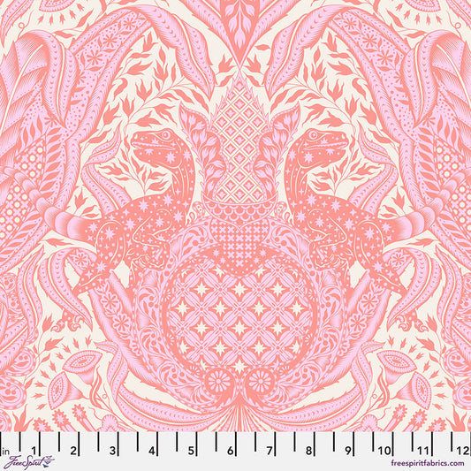 Free Spirit Tula Pink Roar Fabric - Gift Rapt - Blush - PWTP224.BLUSH - Cotton Fabric - UPC: 803081152879